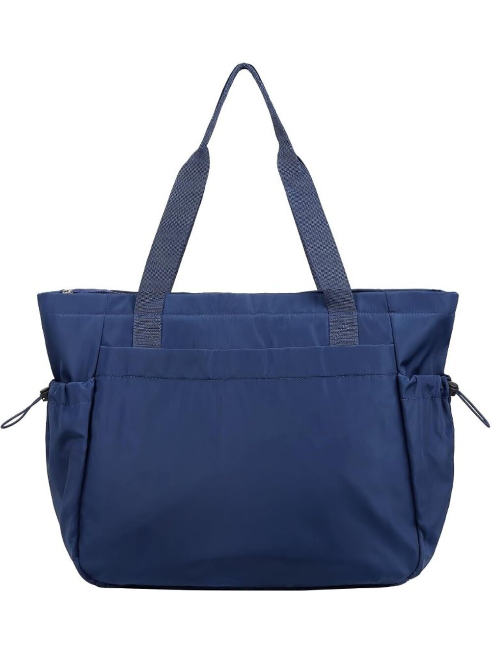 Women Navy Blue Travel Tote Bag Lightweight Zipper Work Gym Handbag